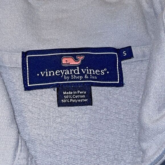 Vineyard Vines Men's 1/4 Zip Pullover Fleece Sweatshirt Cotton Size S Gray - Picture 5 of 8